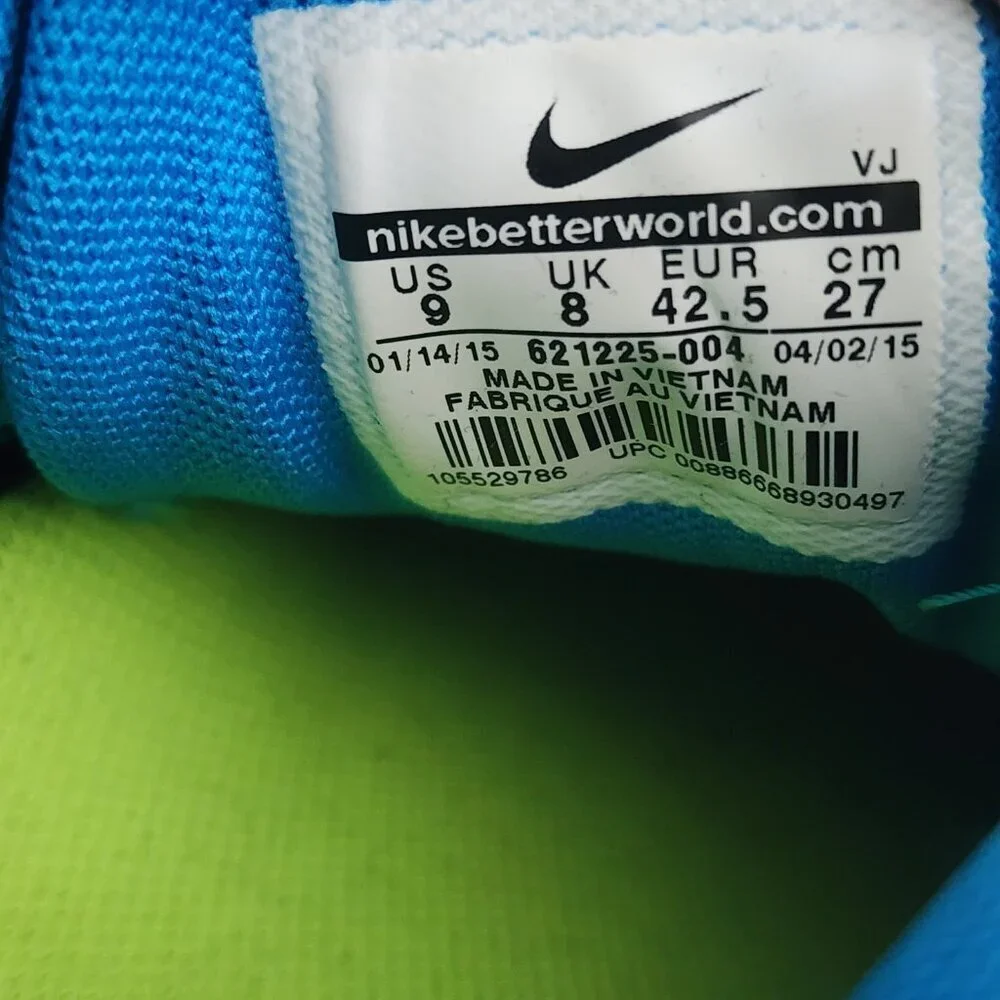 Nike Mens AirMax Tailwind 6 Mesh Running Shoes 621225-004 Grey Blue Volt Size 9